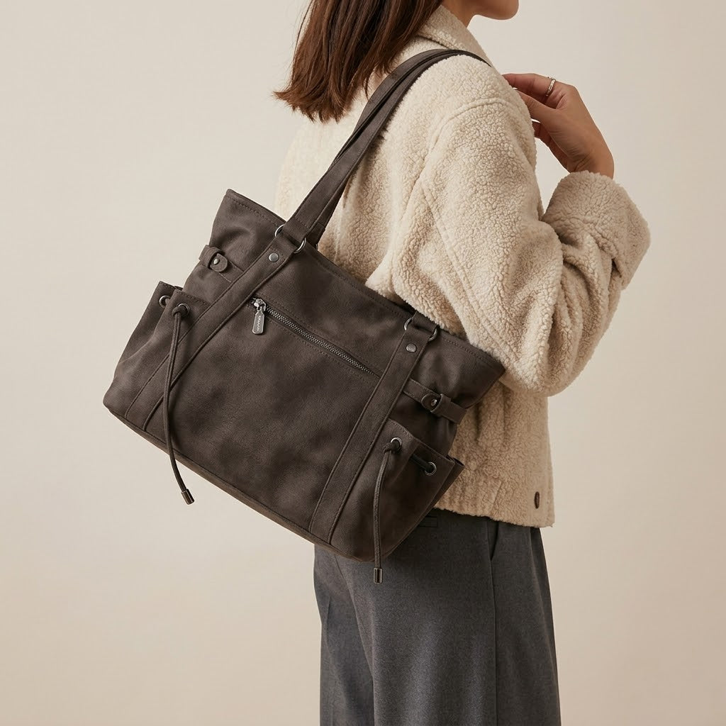 Bolso Tote de Hombro y Bandolera Grande de Mujer para la Ciudad, el Trabajo y el Día a Día, Estilo Messenger