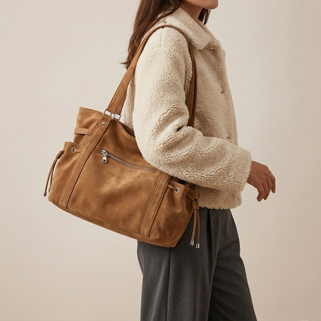 Bolso Tote de Hombro y Bandolera Grande de Mujer para la Ciudad, el Trabajo y el Día a Día, Estilo Messenger