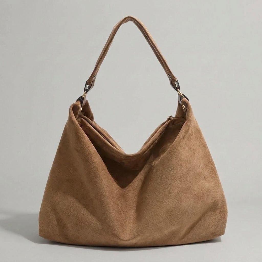 Bolso Tote de Hombro Grande de Mujer para el Trabajo, la Universidad y el Día a Día, con Correa Ajustable en Ante