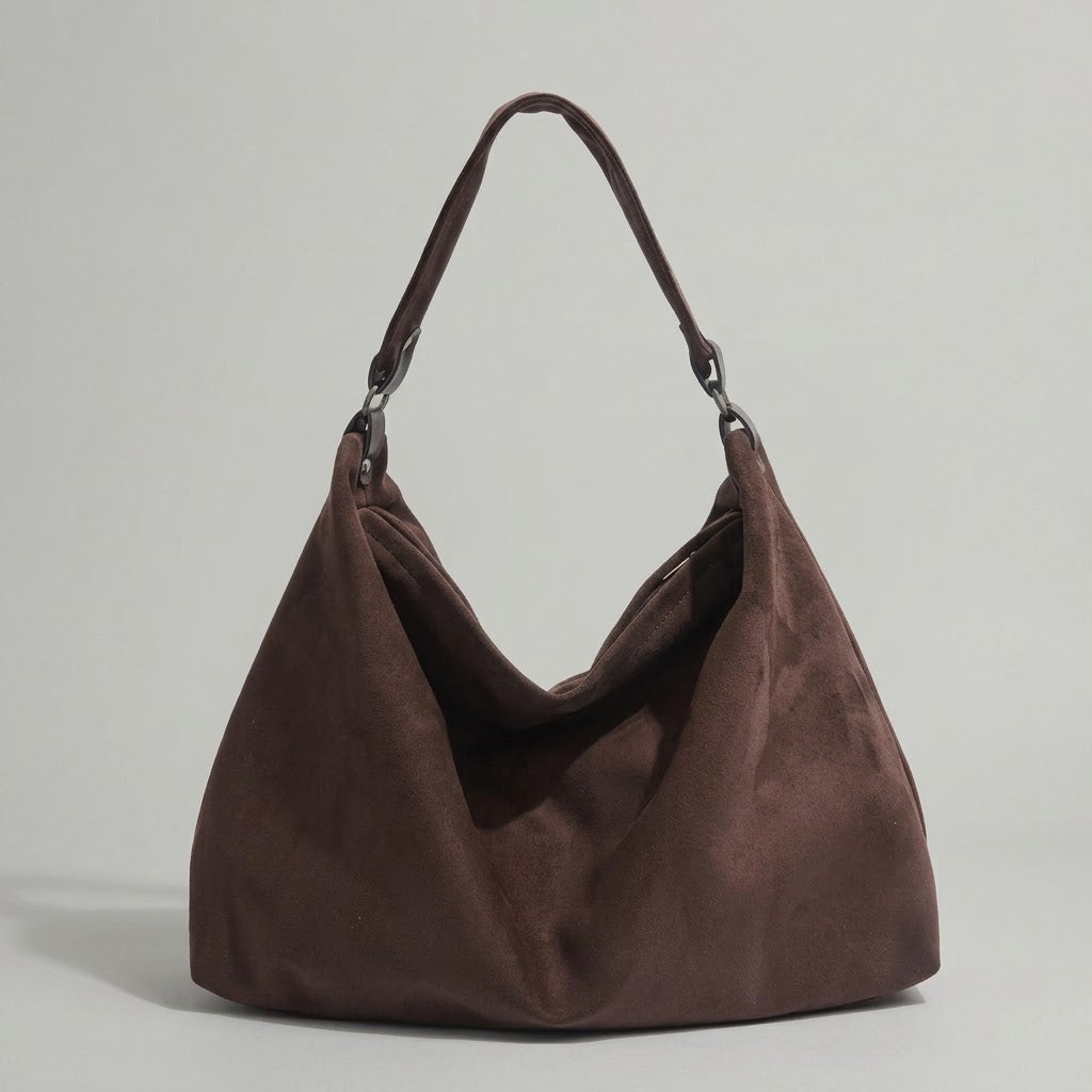 Bolso Tote de Hombro Grande de Mujer para el Trabajo, la Universidad y el Día a Día, con Correa Ajustable en Ante