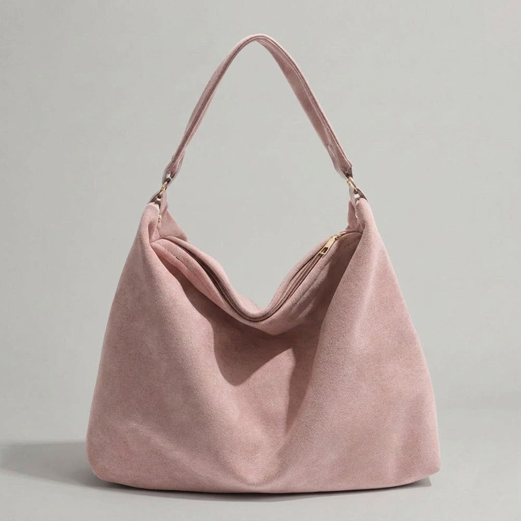 Bolso Tote de Hombro Grande de Mujer para el Trabajo, la Universidad y el Día a Día, con Correa Ajustable en Ante