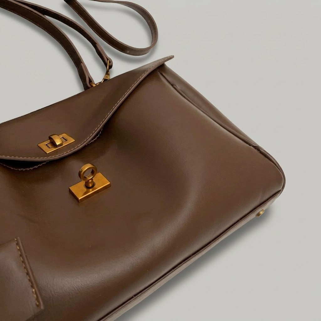 Bolso Bandolera de Hombro Grande de Mujer para el Día a Día, Salir y la Ciudad, en Pana con Costuras
