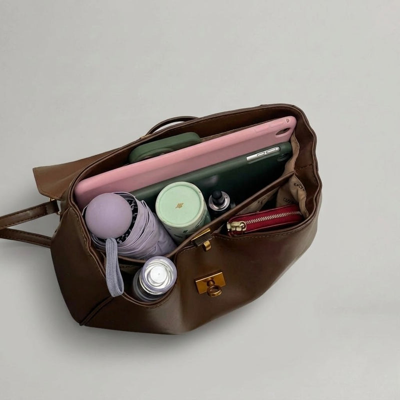 Bolso Bandolera de Hombro Grande de Mujer para el Día a Día, Salir y la Ciudad, en Pana con Costuras