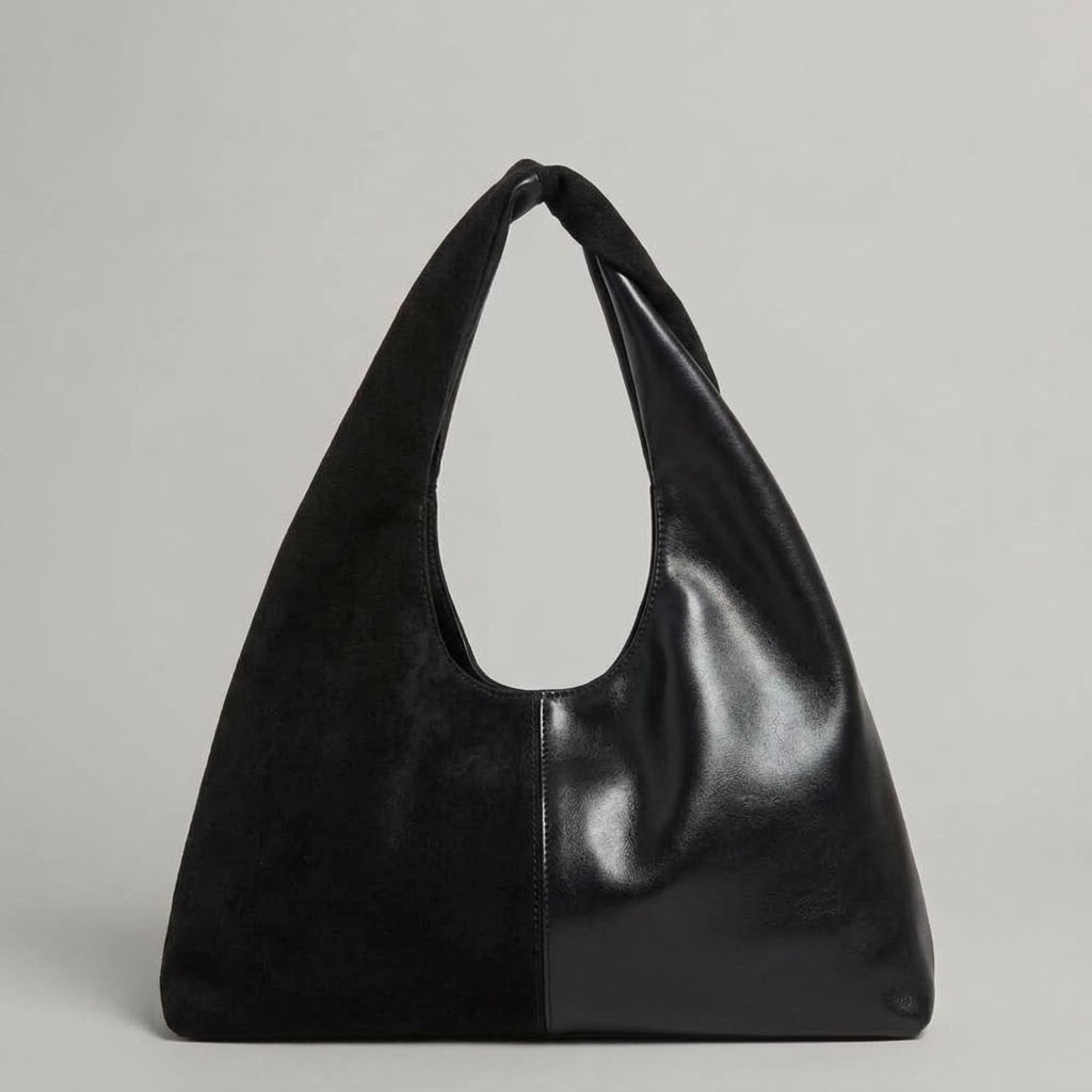 Bolso de Hombro Mediano de Mujer para el Trabajo, la Universidad y el Día a Día, Estilo Coreano en Ante