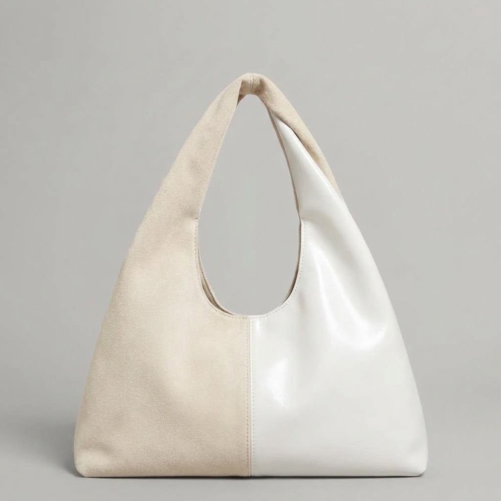 Bolso de Hombro Mediano de Mujer para el Trabajo, la Universidad y el Día a Día, Estilo Coreano en Ante