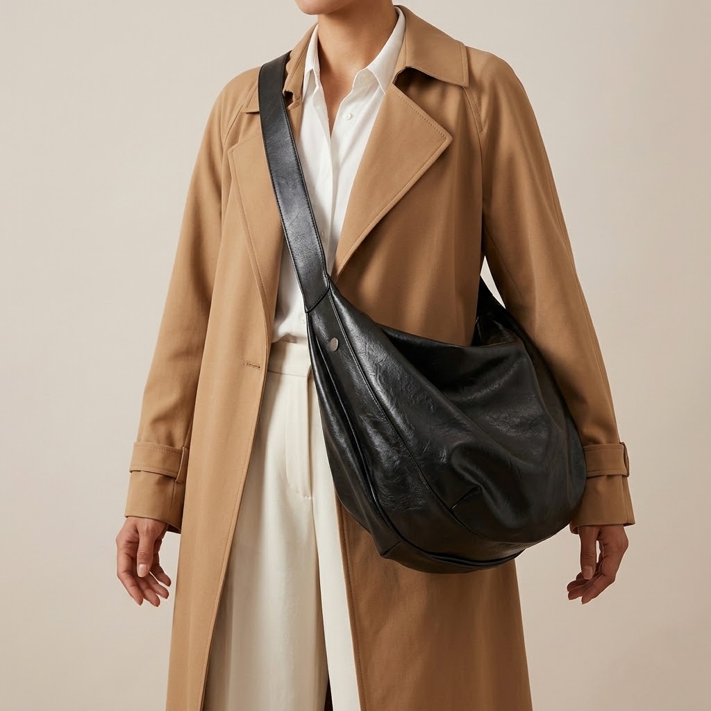 Bolso Tote de Hombro Grande de Mujer para el Día a Día, Salir y la Ciudad, Minimalista en Polipiel