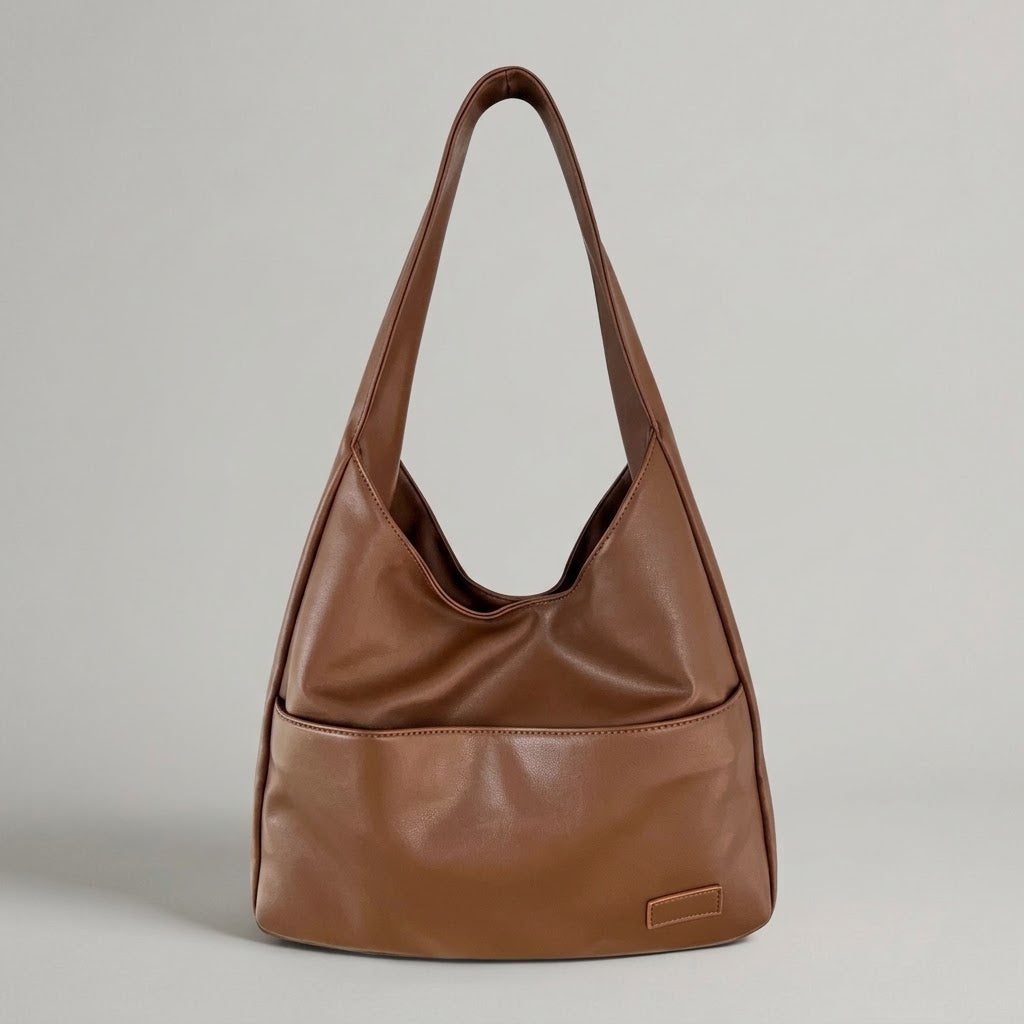 Bolso Tote de Hombro Grande de Mujer para el Trabajo, la Universidad y el Día a Día, Diseño Retro con Cierre de Imán en Polipiel