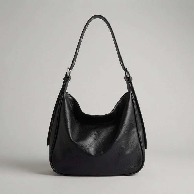 Bolso Tote de Hombro y Bandolera Grande de Mujer para la Ciudad, la Universidad y el Trabajo, con Costuras en Polipiel