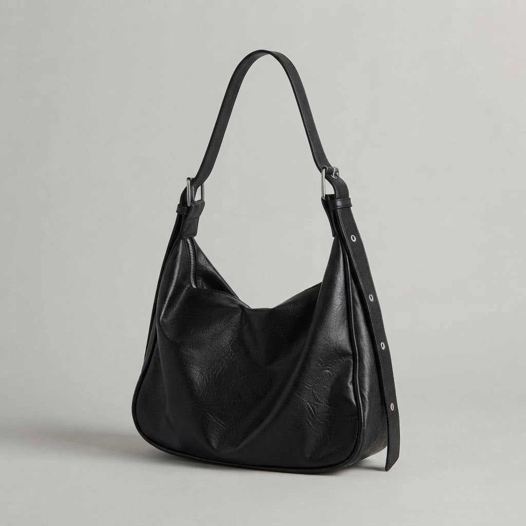 Bolso Tote de Hombro y Bandolera Grande de Mujer para la Ciudad, la Universidad y el Trabajo, con Costuras en Polipiel