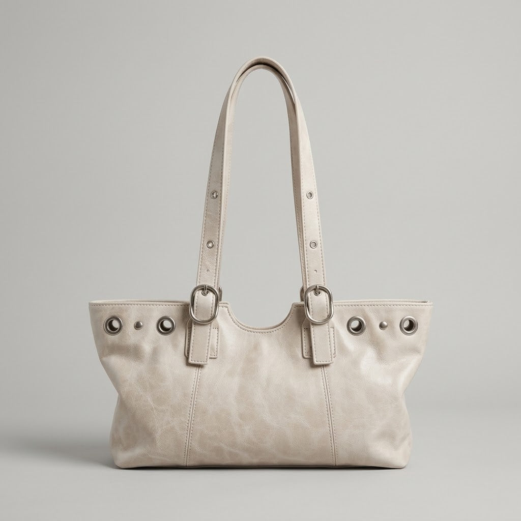 Bolso de Hombro Pequeño de Mujer para el Día a Día, Salir y la Ciudad, Estilo Vintage en Polipiel
