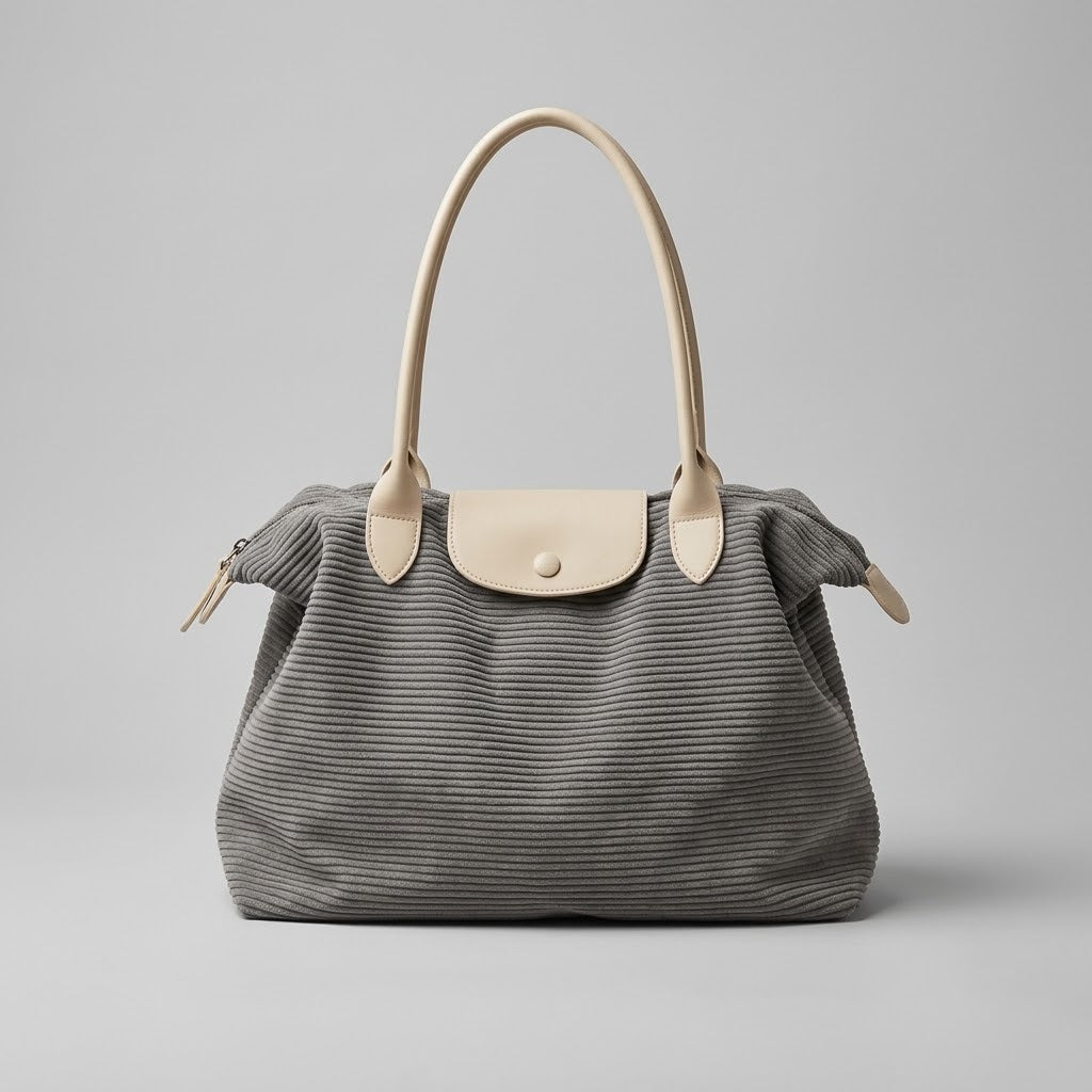 Bolso De Hombro Grande de Mujer para Viajes, Maternidad y Fin de Semana, Plegable en Pana