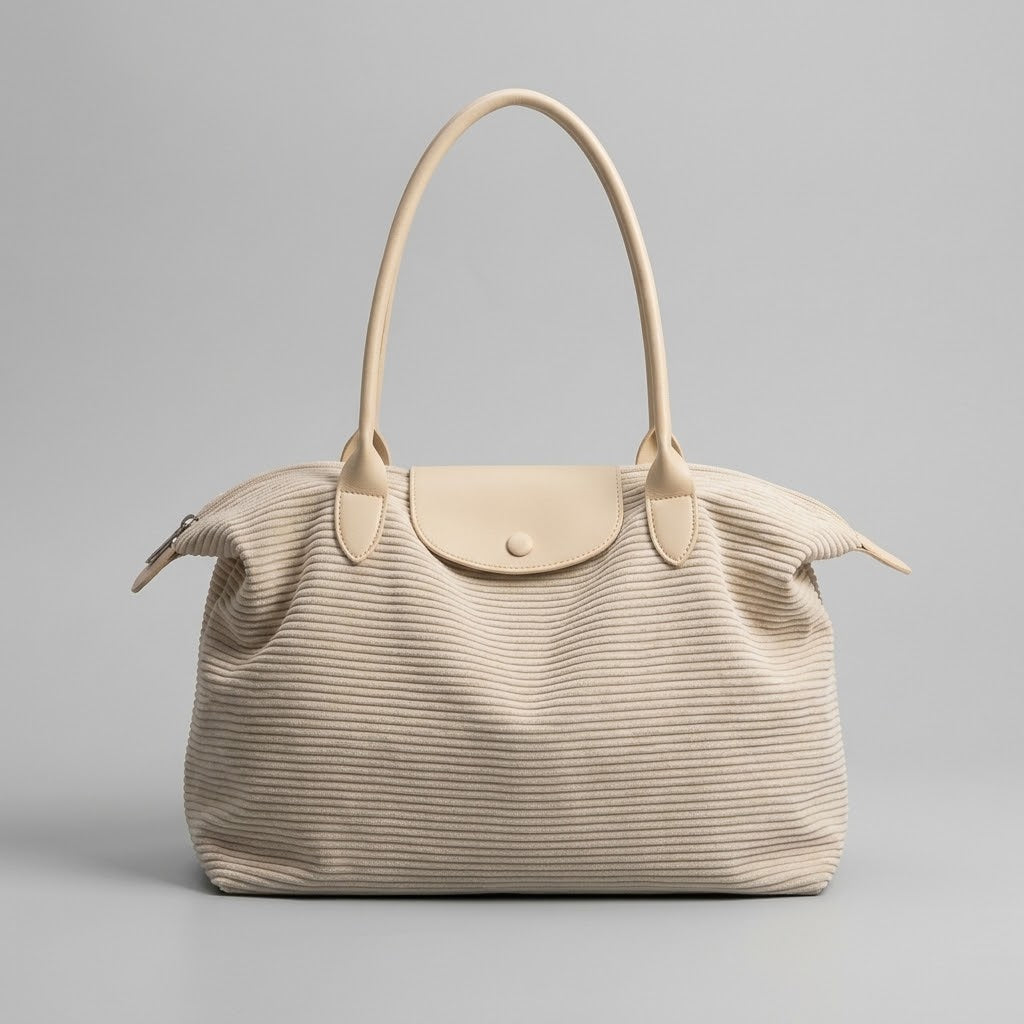 Bolso De Hombro Grande de Mujer para Viajes, Maternidad y Fin de Semana, Plegable en Pana