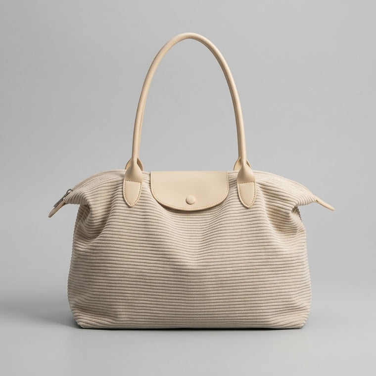 Bolso De Hombro Grande de Mujer para Viajes, Maternidad y Fin de Semana, Plegable en Pana