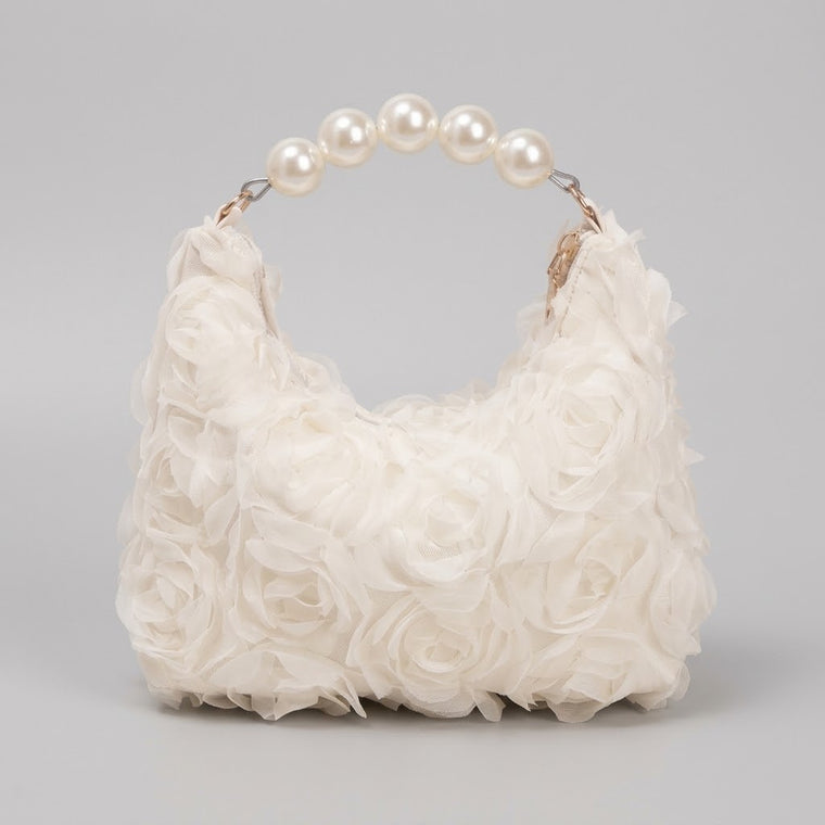 Bolso De Mano Pequeño de Mujer para Fiestas, Eventos y Salir, con Pedrería y Encaje en Polipiel
