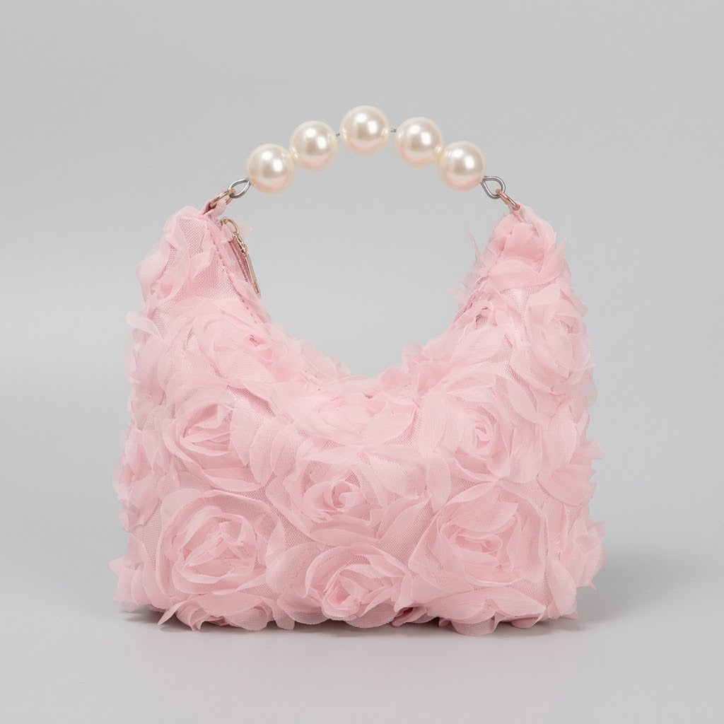 Bolso De Mano Pequeño de Mujer para Fiestas, Eventos y Salir, con Pedrería y Encaje en Polipiel