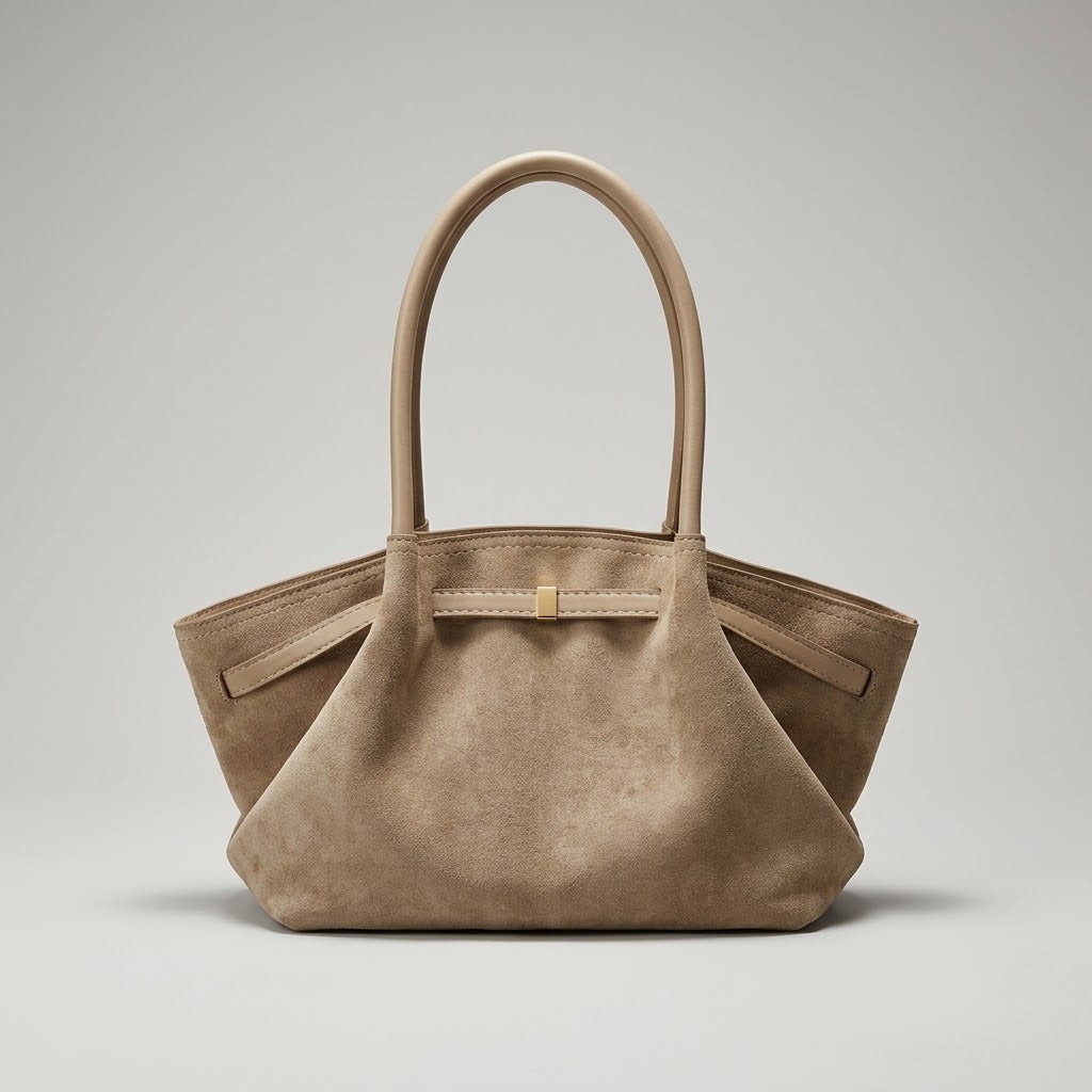 Bolso Tote de Hombro Mediano de Mujer para el Trabajo, la Universidad y el Día a Día, Retro Texturizado en Polipiel