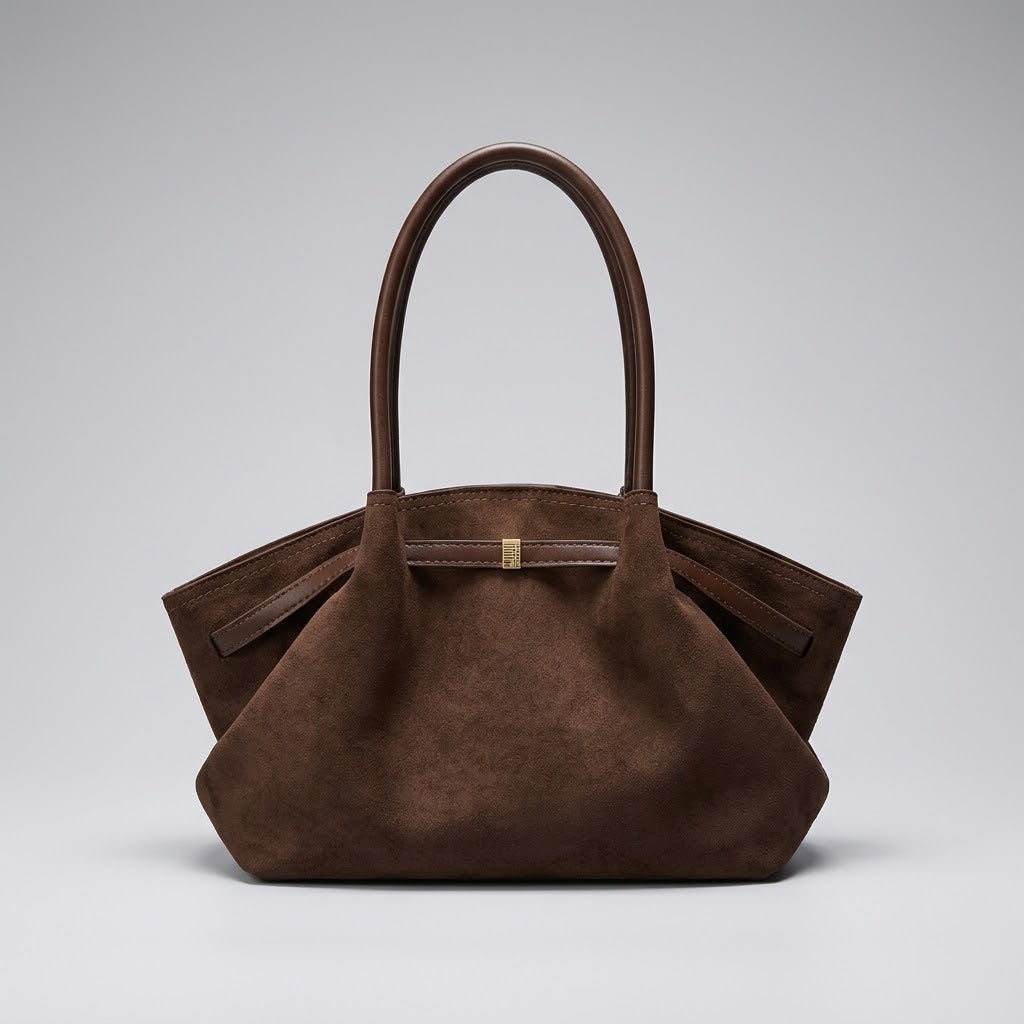 Bolso Tote de Hombro Mediano de Mujer para el Trabajo, la Universidad y el Día a Día, Retro Texturizado en Polipiel