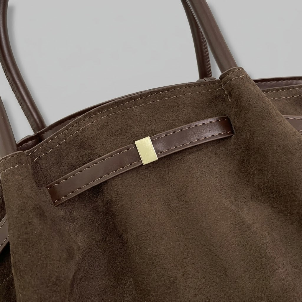 Bolso Tote de Hombro Mediano de Mujer para el Trabajo, la Universidad y el Día a Día, Retro Texturizado en Polipiel