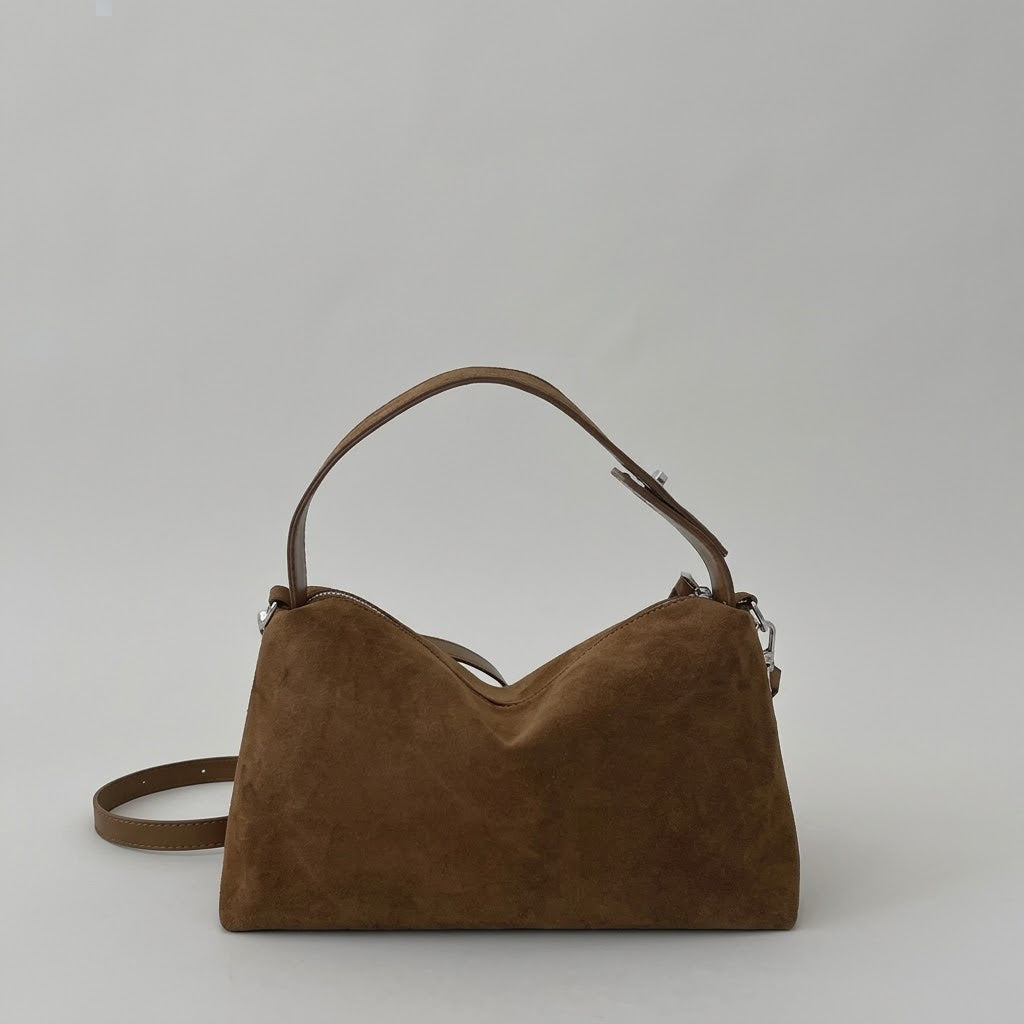 Bolso Bandolera de Hombro Pequeño de Mujer para Salir, el Día a Día y la Ciudad, Tipo Cubo Esmerilado en Polipiel