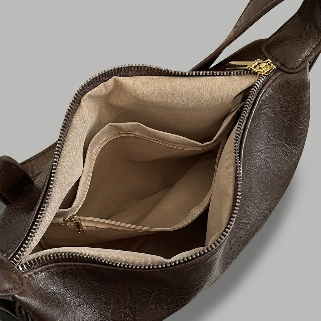 Bolso Bandolera Pequeño de Mujer para Salir, Fiestas y el Día a Día, Estilo Dumpling Cruzado en Polipiel