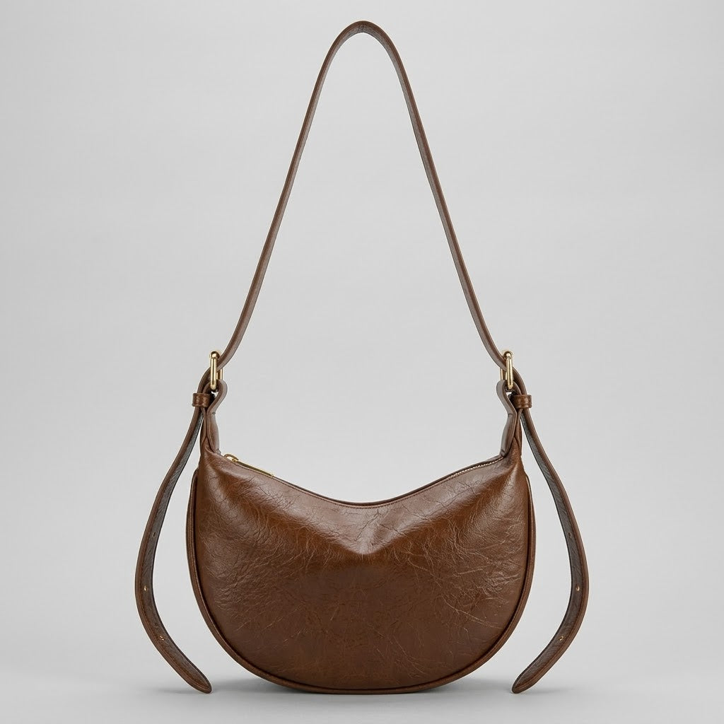 Bolso Bandolera Pequeño de Mujer para Salir, Fiestas y el Día a Día, Estilo Dumpling Cruzado en Polipiel