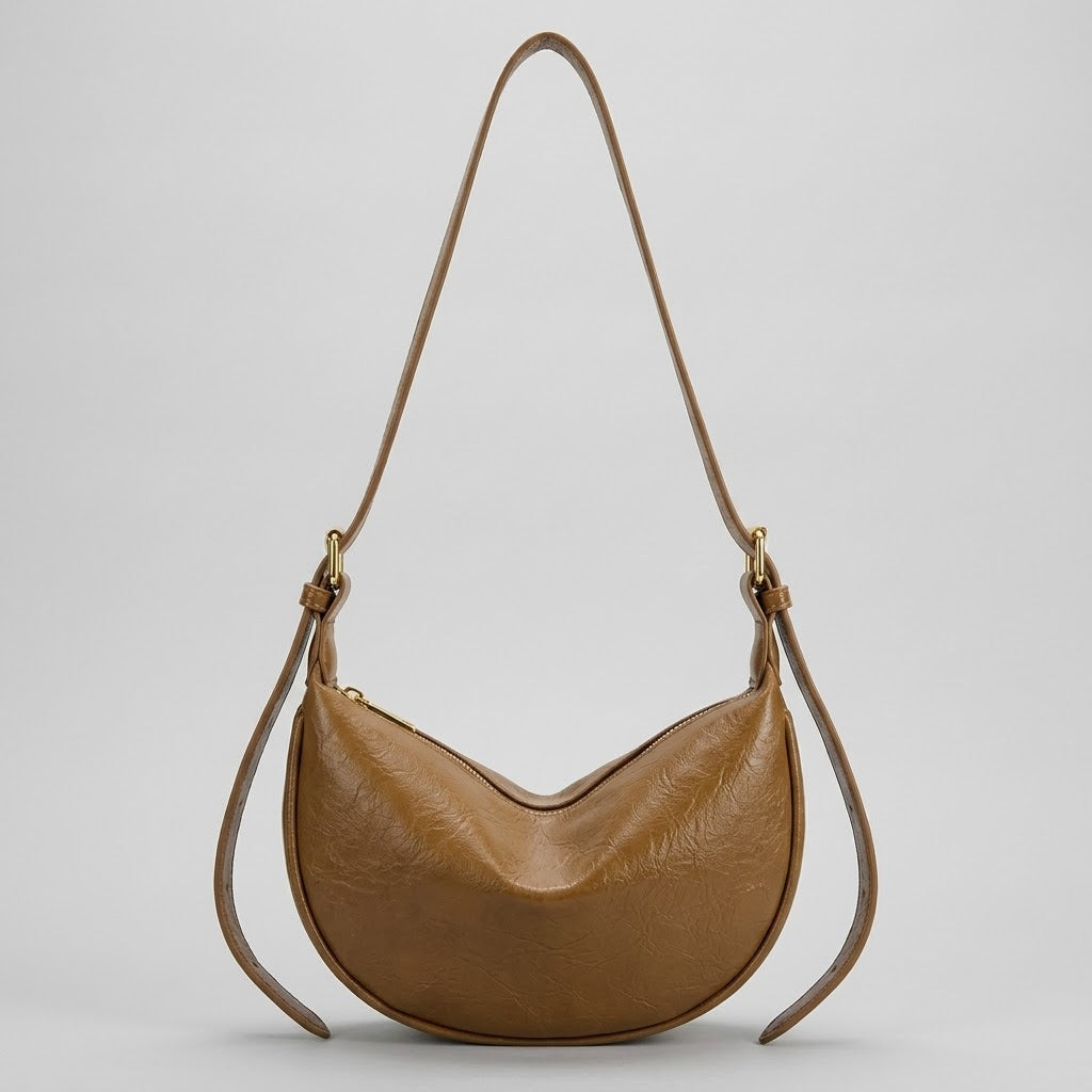 Bolso Bandolera Pequeño de Mujer para Salir, Fiestas y el Día a Día, Estilo Dumpling Cruzado en Polipiel