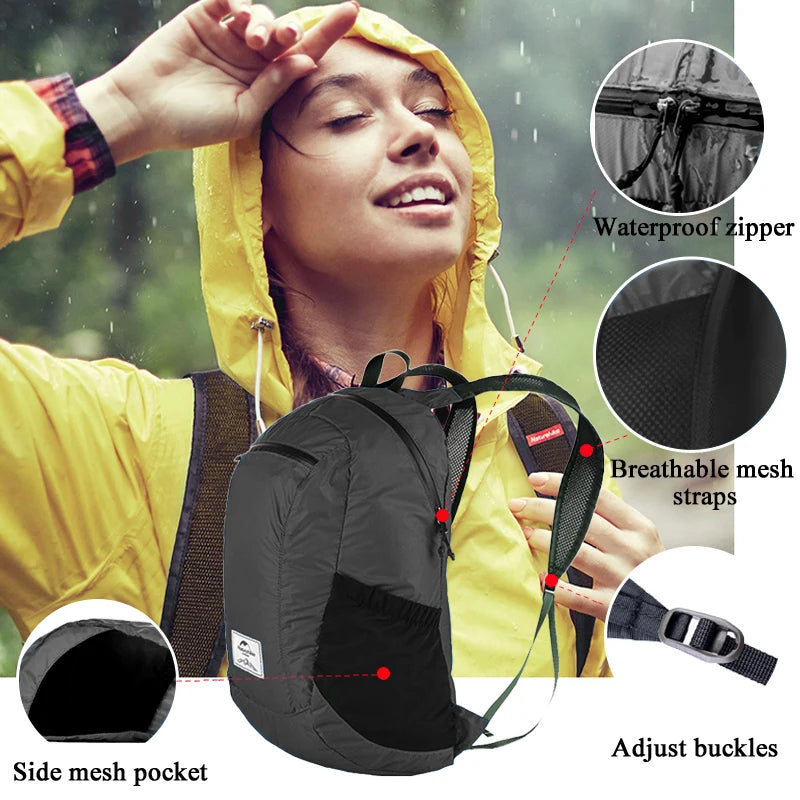 Mochila Plegable Ultraligera 18L Impermeable