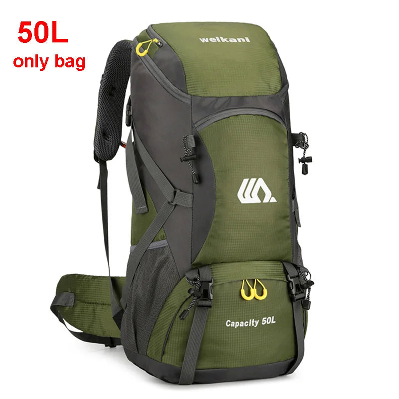 Mochila 50L Impermeable de Trekking y Viaje