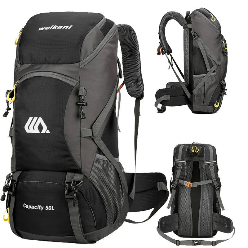 Mochila 50L Impermeable de Trekking y Viaje