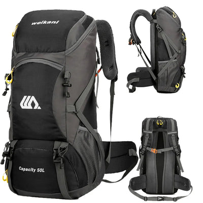 Mochila 50L Impermeable de Trekking y Viaje