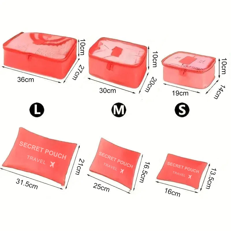 Organizadores de Maleta de Viaje 6 Piezas