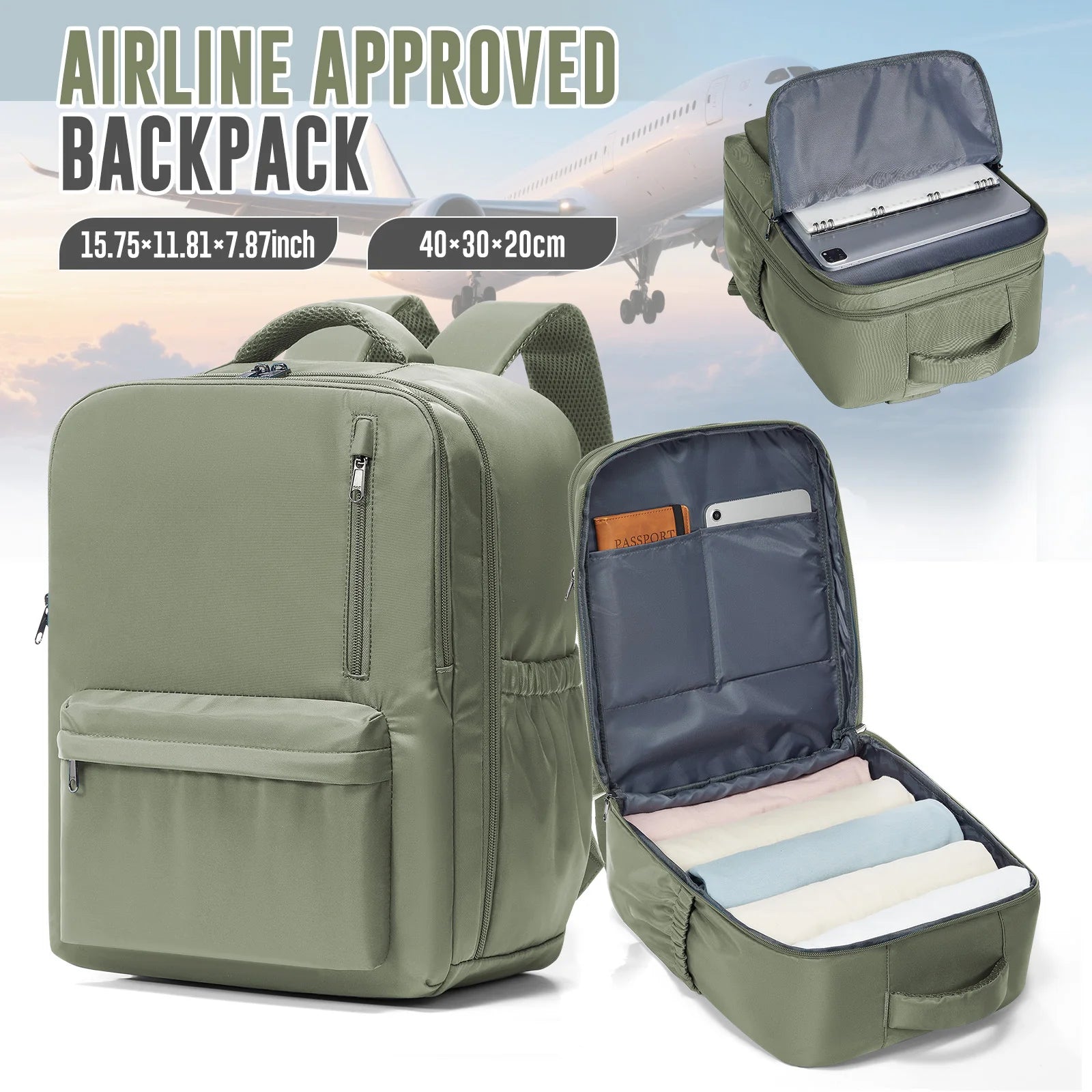 Mochila 40x30x20 Equipaje de Mano Avión