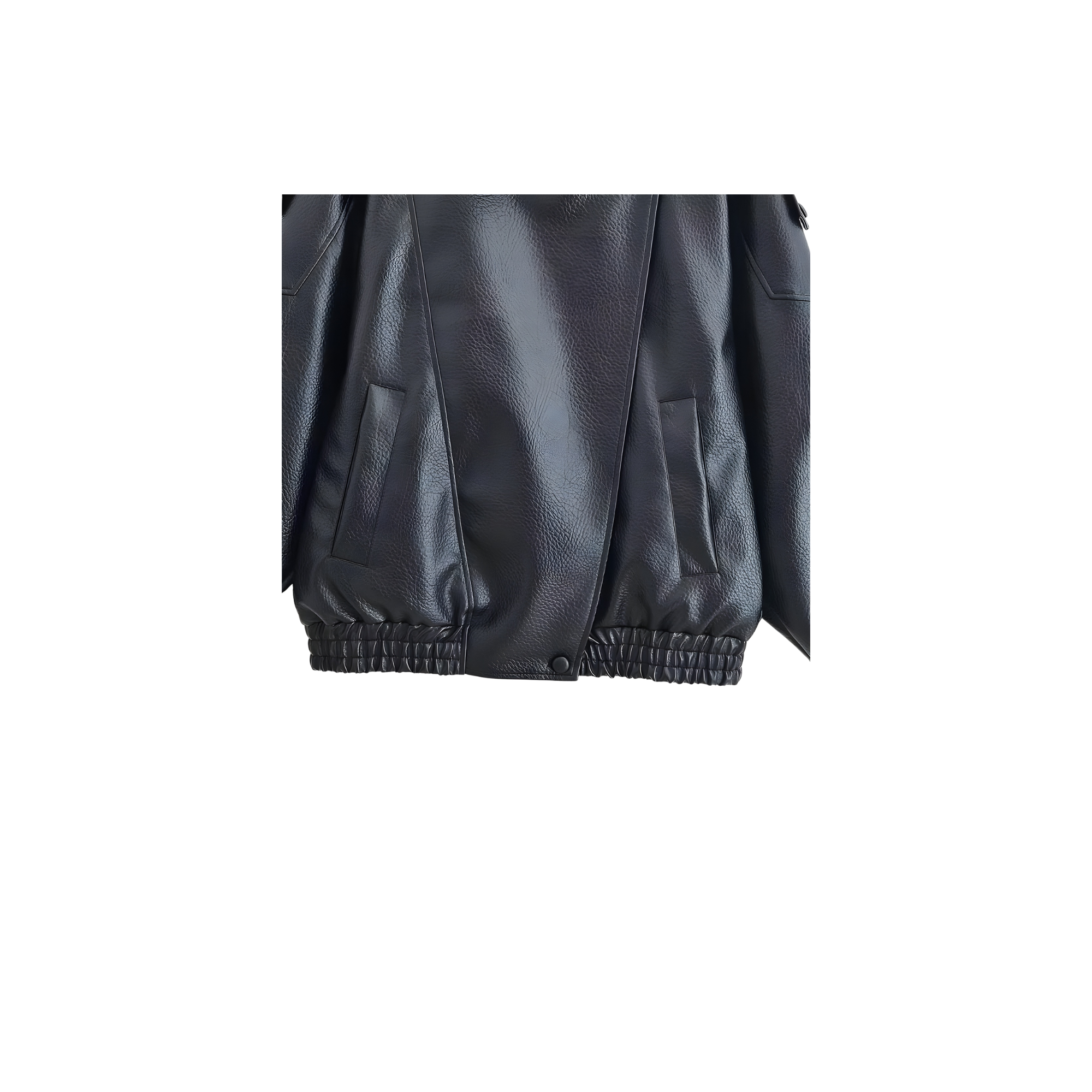 CHAQUETA BOMBER CROPPED DE CUERO