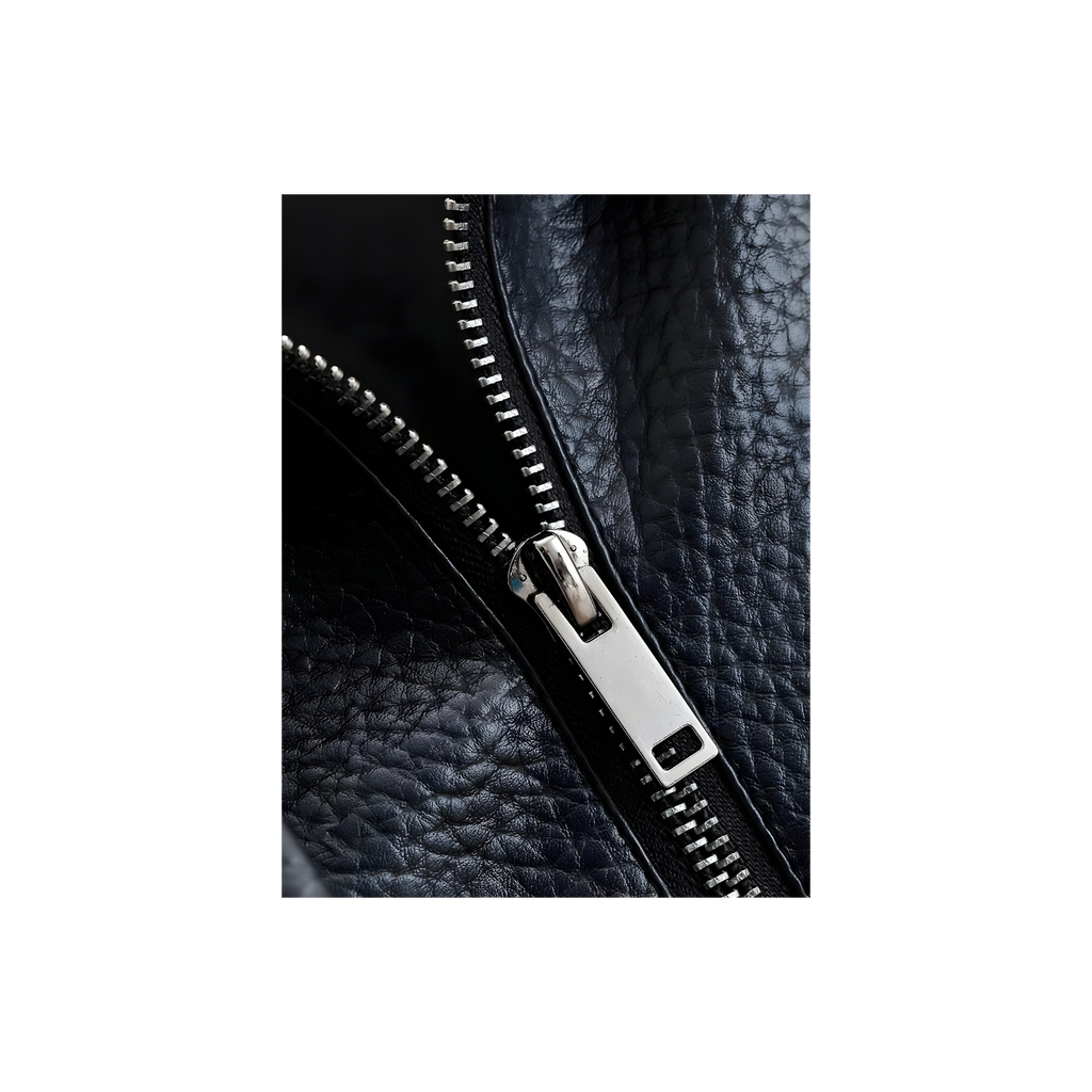 CHAQUETA BOMBER CROPPED DE CUERO