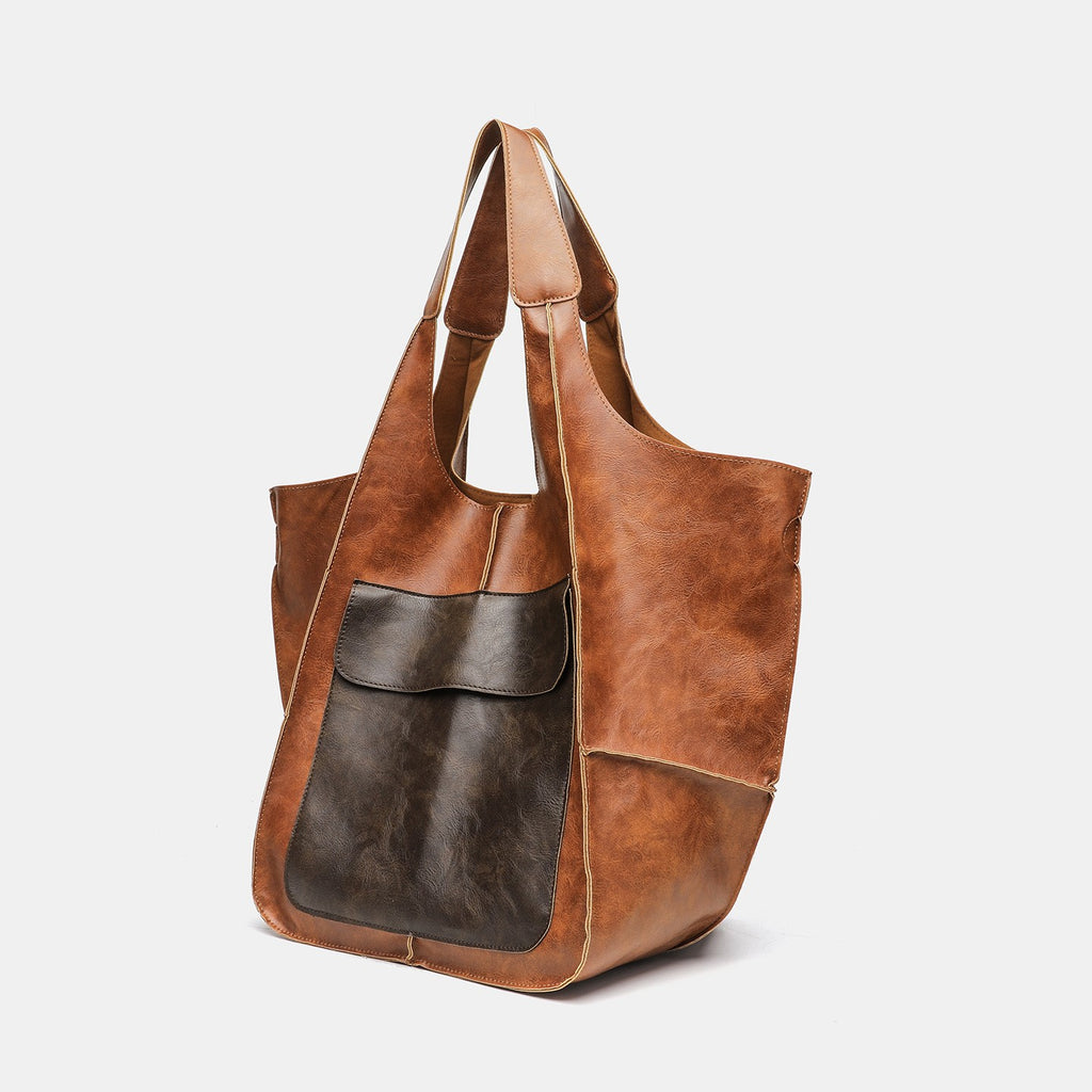 Retro Soft Leather Tote Bag